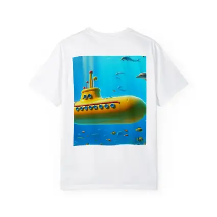 Yellow Submarine Underwater Ocean Dolphins Fish