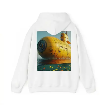 Yellow Submarine Surfacing Over Tropical Fish