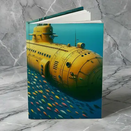 Yellow Submarine Underwater Ocean Fish School