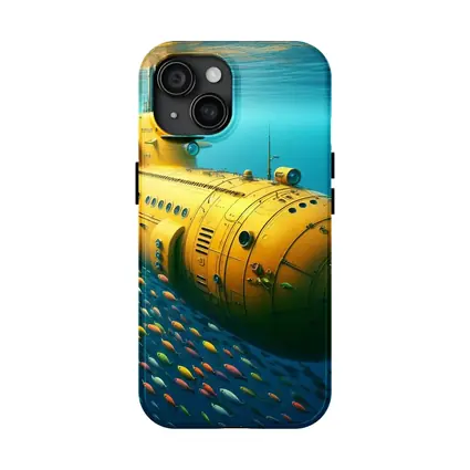 Yellow Submarine Underwater Ocean Fish School