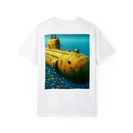 Yellow Submarine Underwater Ocean Fish School