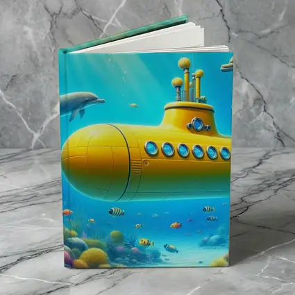 Yellow Submarine Underwater Ocean Scene Art