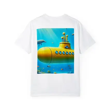 Yellow Submarine Underwater Ocean Scene Art