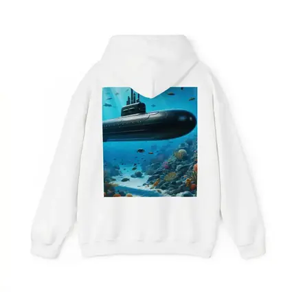 Black Submarine Underwater Coral Reef Scene