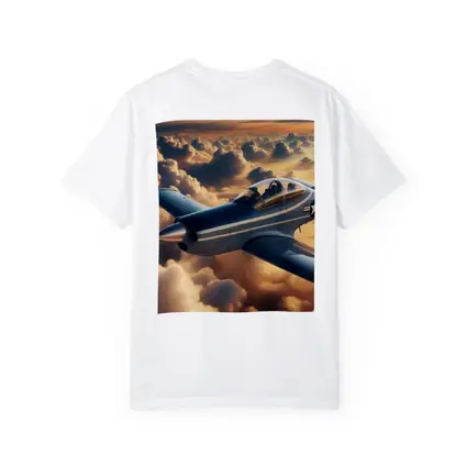 Vintage Military Airplane Flying Above Clouds