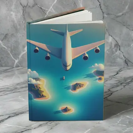 Large Airplane Flying Over Tropical Islands