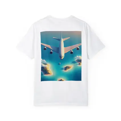 Large Airplane Flying Over Tropical Islands