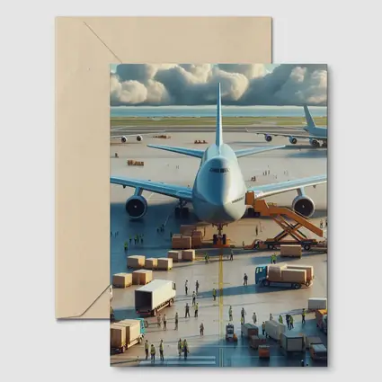 Cargo Plane Airport Ground Crew Loading