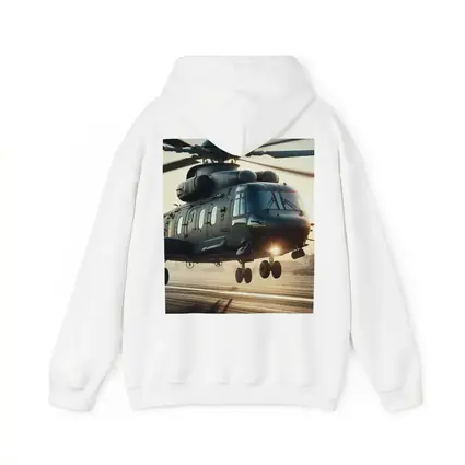 Military Helicopter Landing at Sunset Airfield