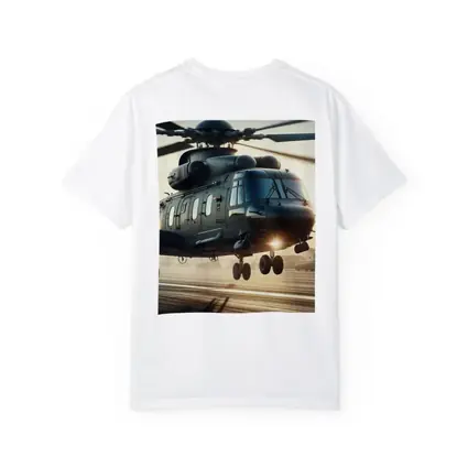 Military Helicopter Landing at Sunset Airfield