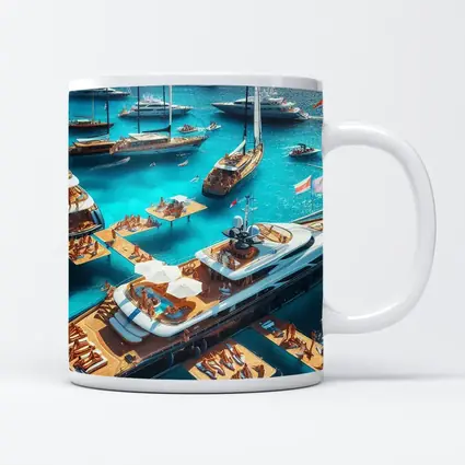 Luxury Yachts Party on Turquoise Ocean