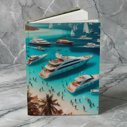 Luxury Yachts Party Turquoise Tropical Beach