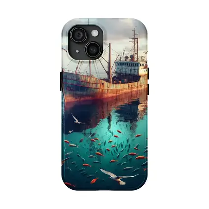 Rusty Fishing Boat Ocean Fish Underwater