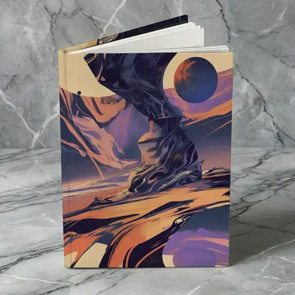 Abstract Space Landscape Swirling Planet Art