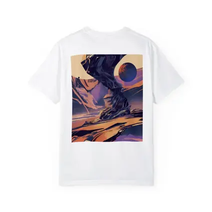 Abstract Space Landscape Swirling Planet Art