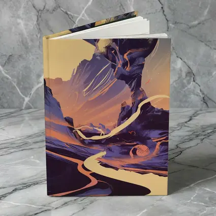 Desert Canyon Abstract Swirling Landscape Art