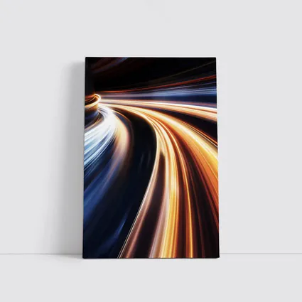 Speed Light Trails Abstract Dark Background