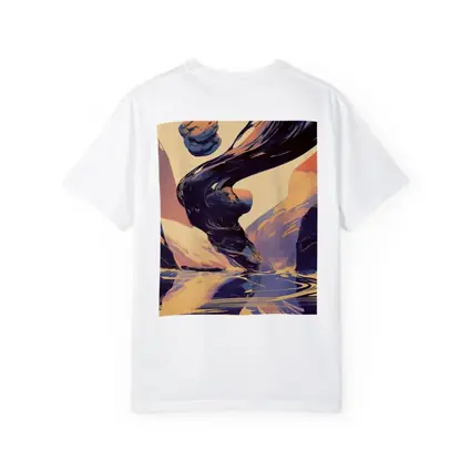 Abstract Dark Wave Canyon Surreal Art