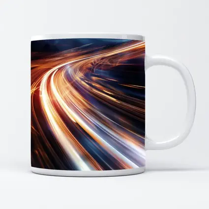 Abstract Light Trails Speed Dark Blue Background