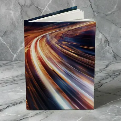 Abstract Light Trails Speed Dark Blue Background