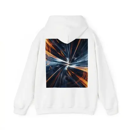 Blue Orange Light Speed Tunnel Abstract Art