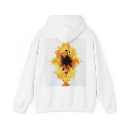 Fiery Watercolor Explosion Abstract Art Yellow