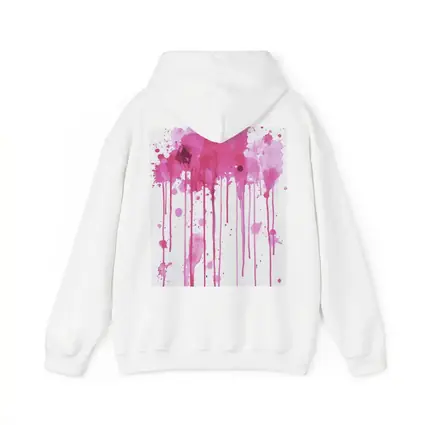 Pink Watercolor Splatter Drips Abstract Art