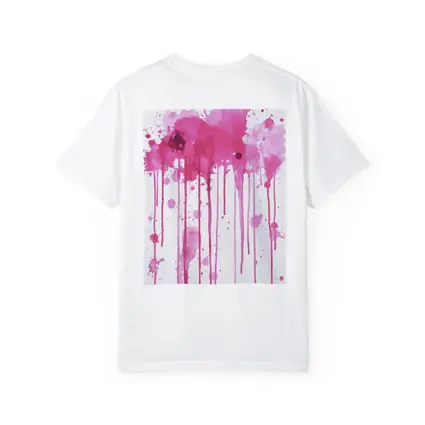 Pink Watercolor Splatter Drips Abstract Art