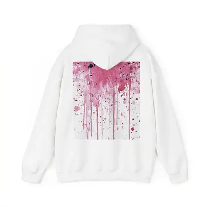 Pink Watercolor Splatter Drips White Background