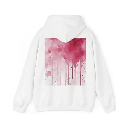 Pink Watercolor Drips Abstract Art