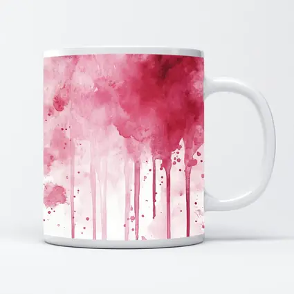 Pink Watercolor Drips Abstract Art