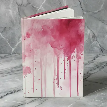 Pink Watercolor Drips Abstract Art