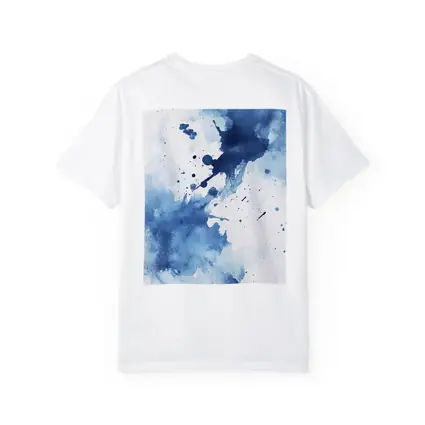 Blue Watercolor Ink Splash Abstract Art