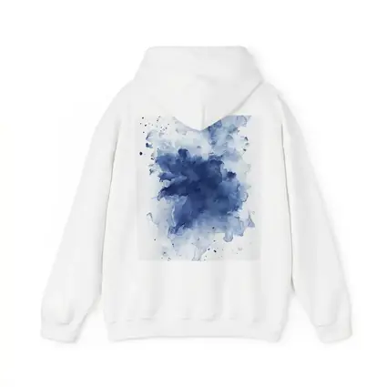 Blue Watercolor Ink Splash White Background