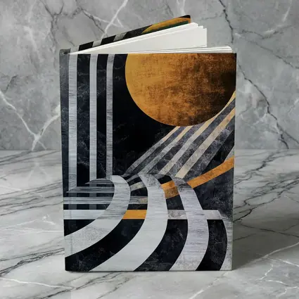 Art Deco Gold Sun Black Geometric Abstract