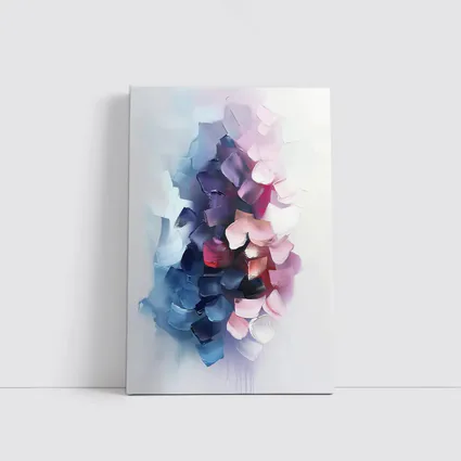 Abstract Pink Purple Brushstroke Painting White Background
