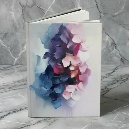 Abstract Pink Purple Brushstroke Painting White Background