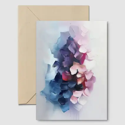 Abstract Pink Purple Brushstroke Painting White Background