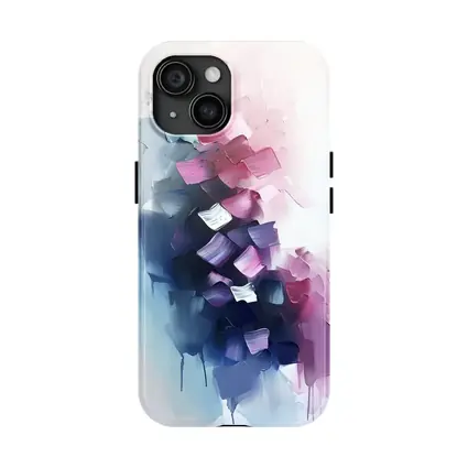 Abstract Purple Pink Blue Brushstroke Paint Art