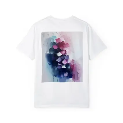 Abstract Purple Pink Blue Brushstroke Paint Art