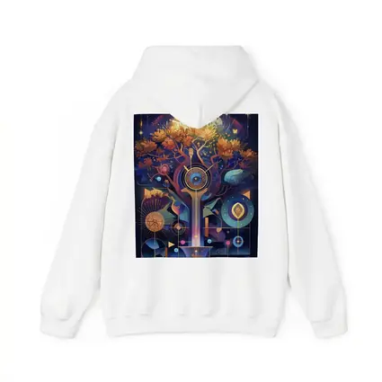 Mystical Tree Clock Moon Night Art