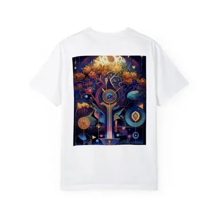 Mystical Tree Clock Moon Night Art