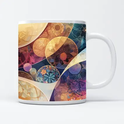 Floral Abstract Circles Pastel Boho Pattern Art