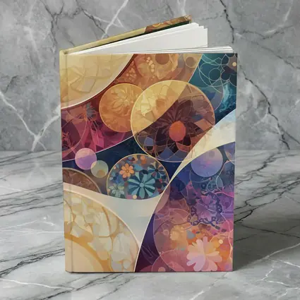 Floral Abstract Circles Pastel Boho Pattern Art