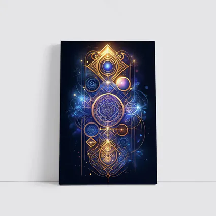Sacred Geometry Gold Mystic Space Art