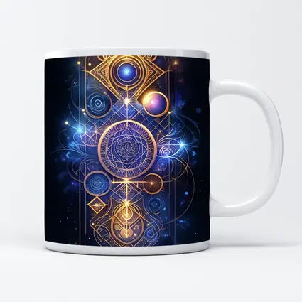 Sacred Geometry Gold Mystic Space Art