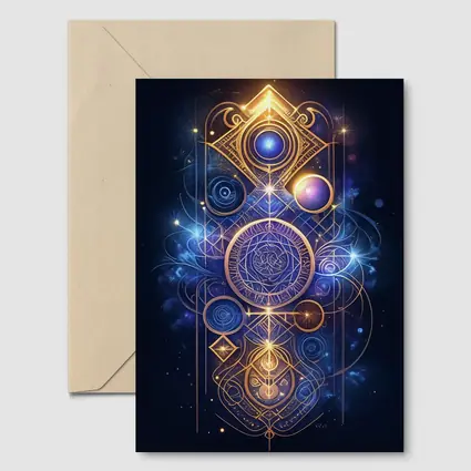 Sacred Geometry Gold Mystic Space Art