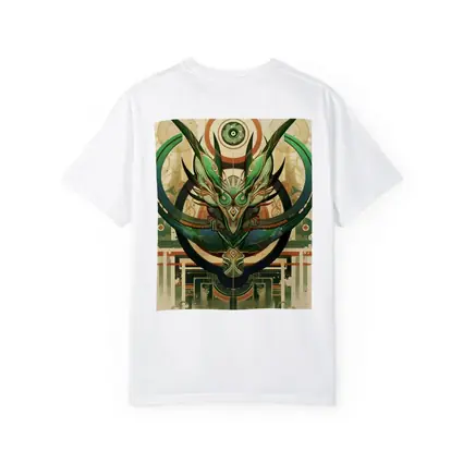 Green Dragon Mask Art Deco Fantasy