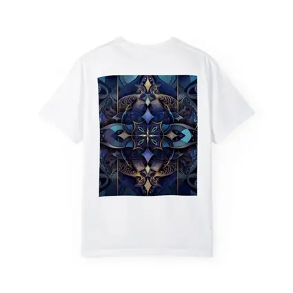 Dark Blue Mandala Art Deco Ornamental Design