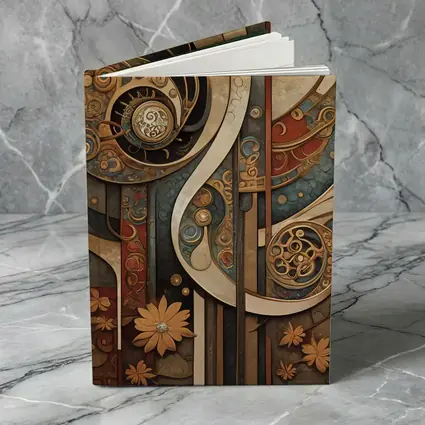 Art Nouveau Abstract Swirls Floral Geometric Design